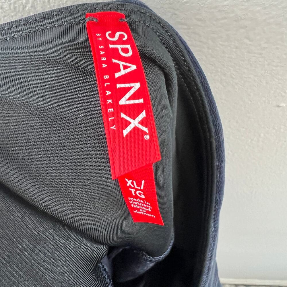 Spanx Blue Velvet Ankle Legging High-Rise Waistband Skinny Leg Pull-On Size XL - Picture 7 of 10